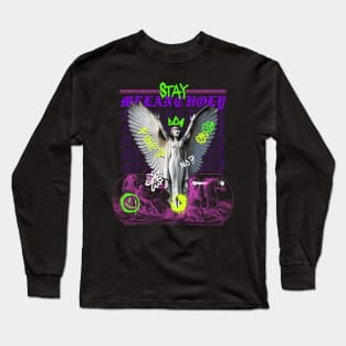 Stay Fine Black Urban Graffiti Long Sleeve T-Shirt